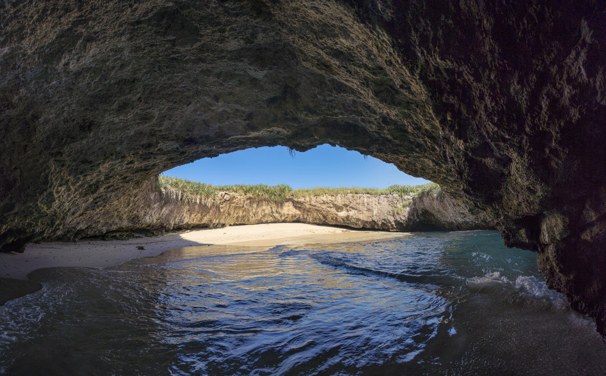 hidden beach at Marietas Island